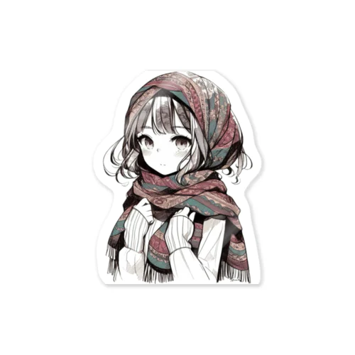 マッチ売りの少女的な素朴な少女 Sticker