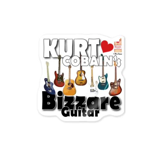 BIZZARE GUITAR ビザールギター KURT COBAIN カートコバーン ホワイト Sticker