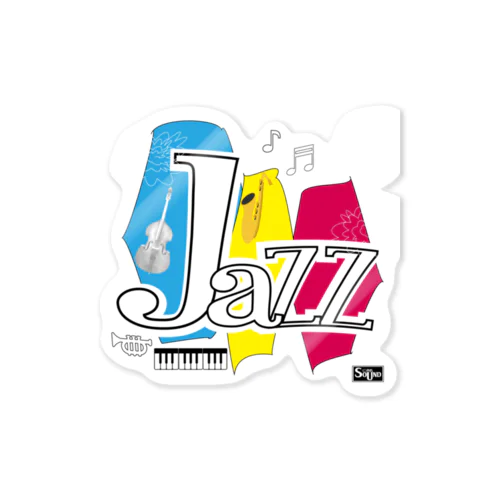 JAZZ ジャズ カラーロゴ デラックス　☆プレゼントに Sticker