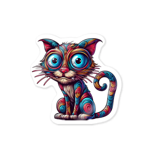カラフル猫 Sticker