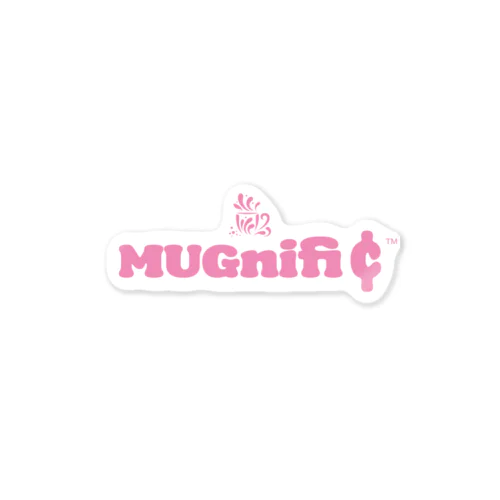 MUGnifi¢ LOGO-001 ピンク ステッカー