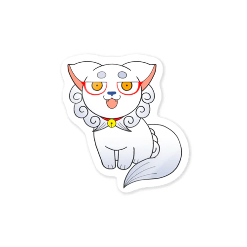 飼い狛シロ【あ】（フレーメン反応） Sticker