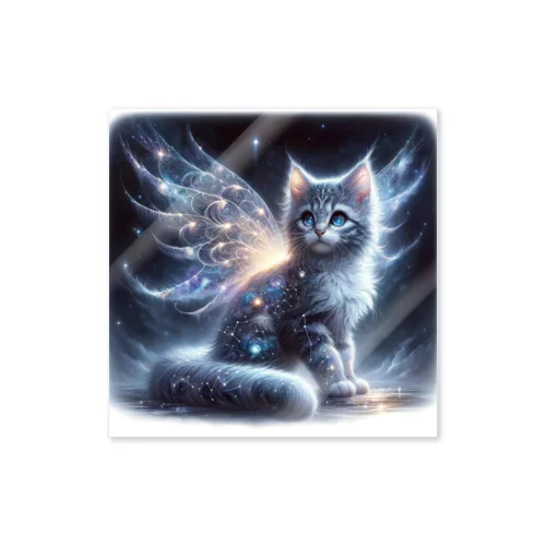 星空の舞、夜を守る猫 Sticker