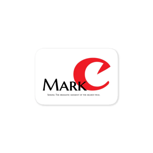 Mark C LOGO WHITE SLOGAN ステッカー