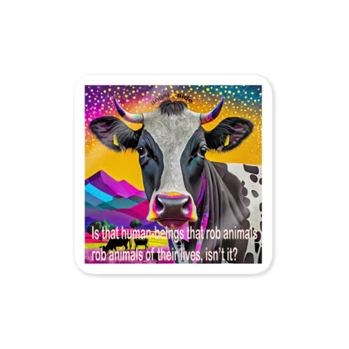 animal welfare cow Sticker