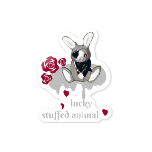 lucky stuffed animal ウサギ Sticker