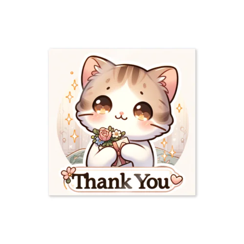 Thank cat Sticker