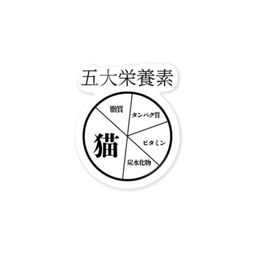 猫は五大栄養素 Sticker