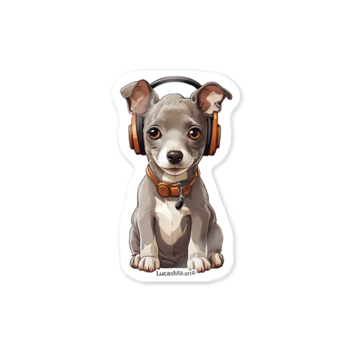 集まれ犬好き / Gathering Dog Lover (Italian greyhound) ステッカー Sticker