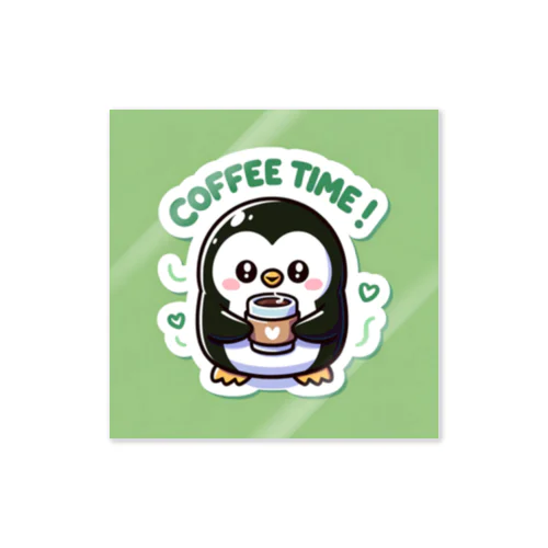 コーヒータイムペンギン Sticker