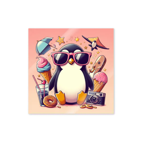 cool penguin ステッカー