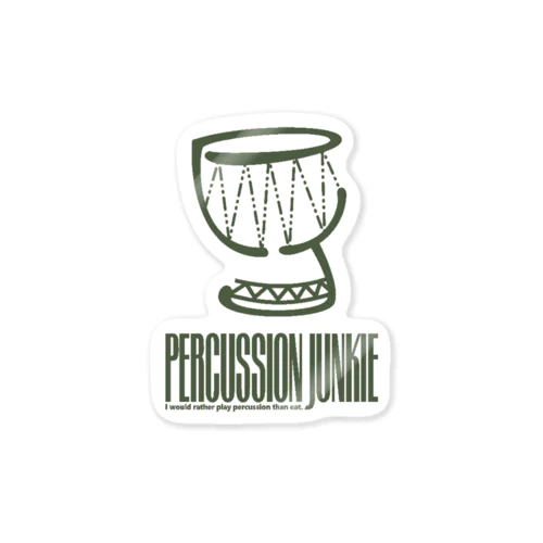 percussion junkie Sticker