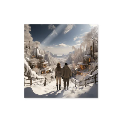 Enchanted Winter Vista Sticker