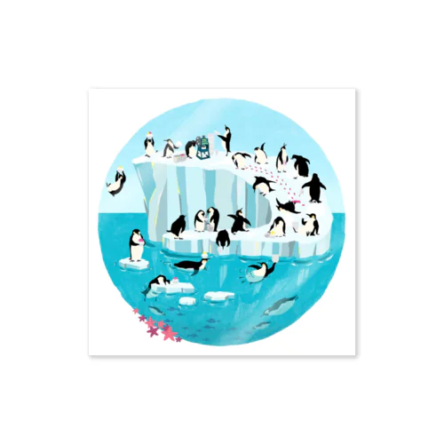 ペンギンかき氷祭り Sticker