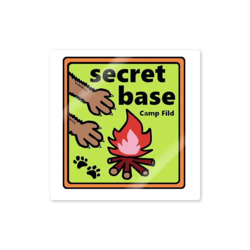 secret base camp  field 焚火 Sticker