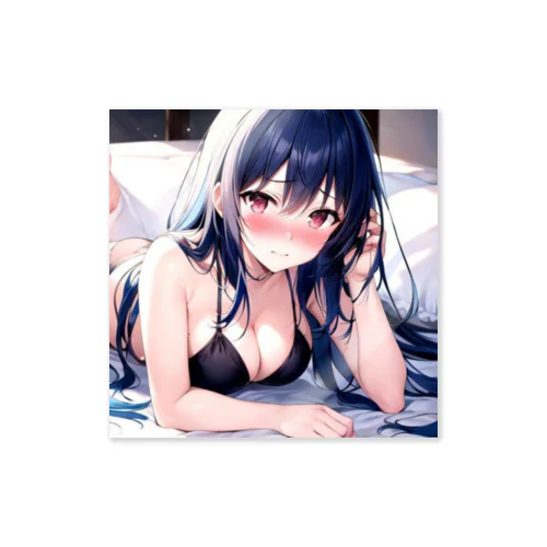 黒いビキニの女の子2（青髪Ｖｅｒ．） Sticker