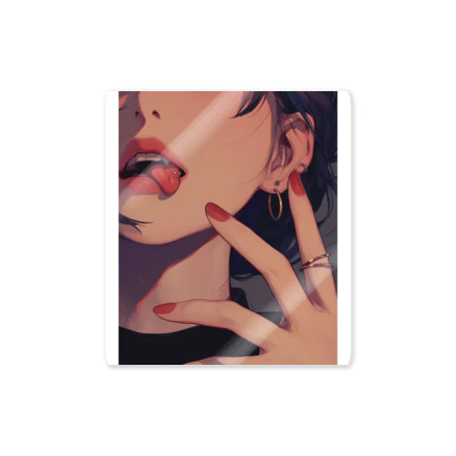 Tongue Piercing Sticker