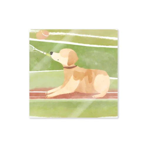 tennisdog Sticker
