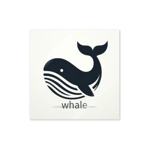 stylish whale Sticker