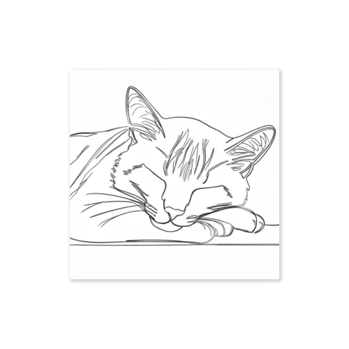 寝てる猫 Sticker