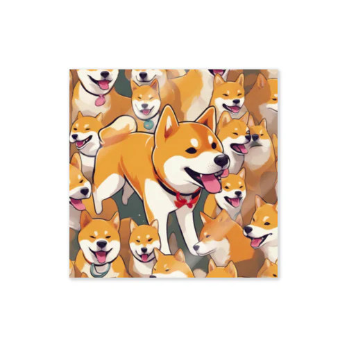 元気な柴犬 Sticker