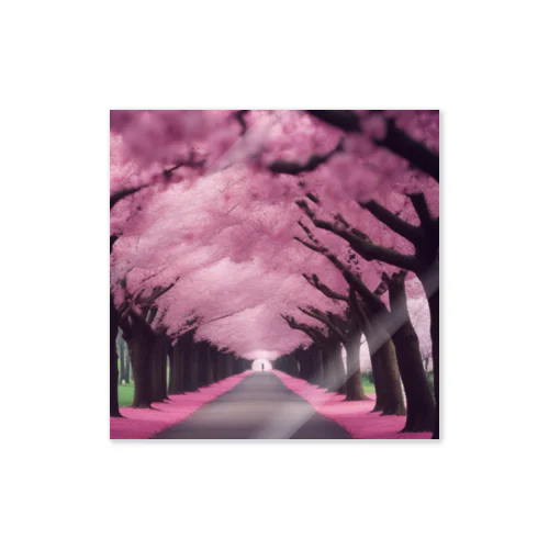 満開の桜道 Sticker