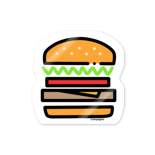 hamburger ステッカー