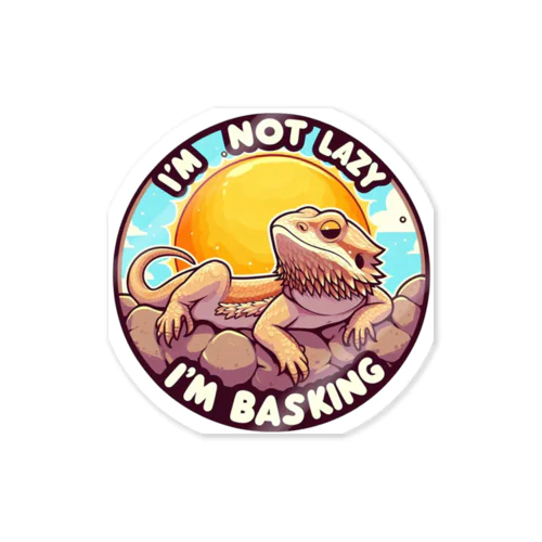 【exomix】フトアゴヒゲトカゲ<I'M NOT LAZY> Sticker