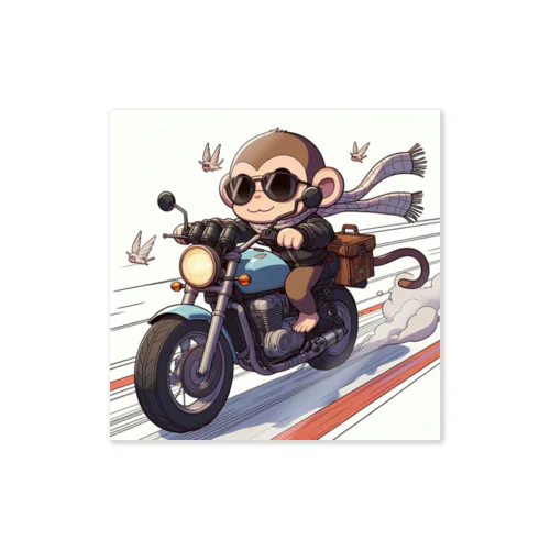 愛くるしい猿が乗った子供向けバイクが登場！ Sticker