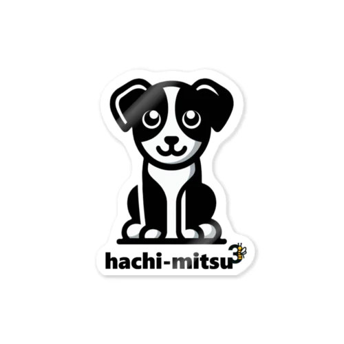hachi-mitsu3 dog 犬　イヌ ステッカー