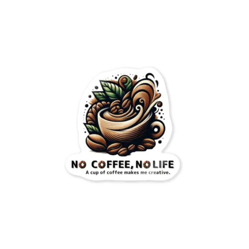 NO COFFEE, NO LIFE (creative) Sticker