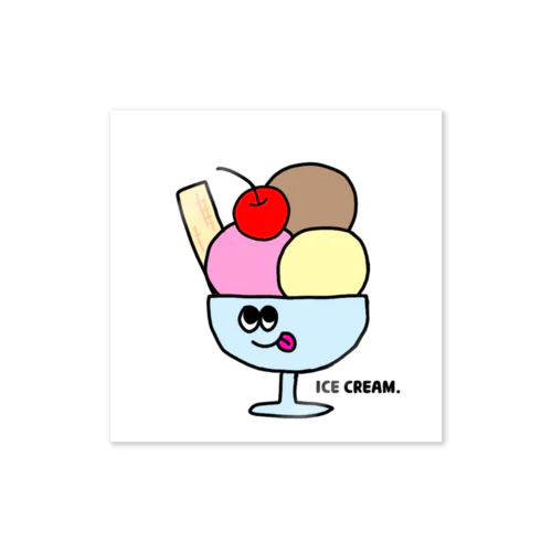 ICE CREAM. Sticker