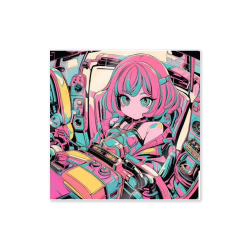 コックピット♪操縦席ガール♪ Sticker