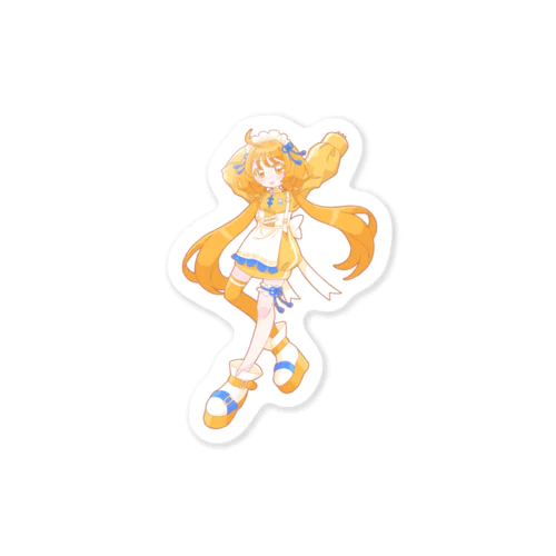 チャイナなジャージメイド/アプリコット Sticker