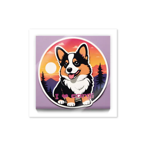 I ❤︎ corgi ステッカー