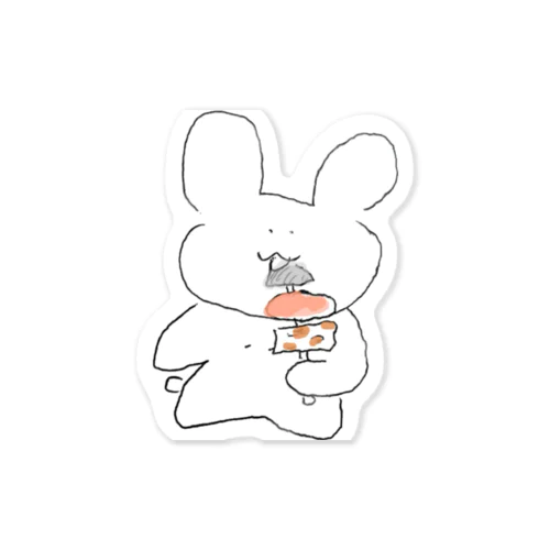 おでん食ううさぎ Sticker