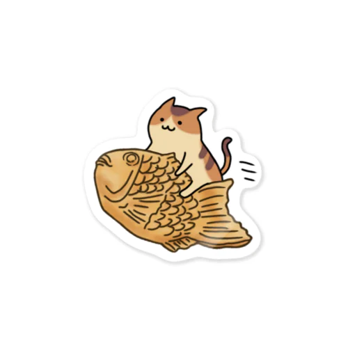 どらやき猫とたい焼き Sticker