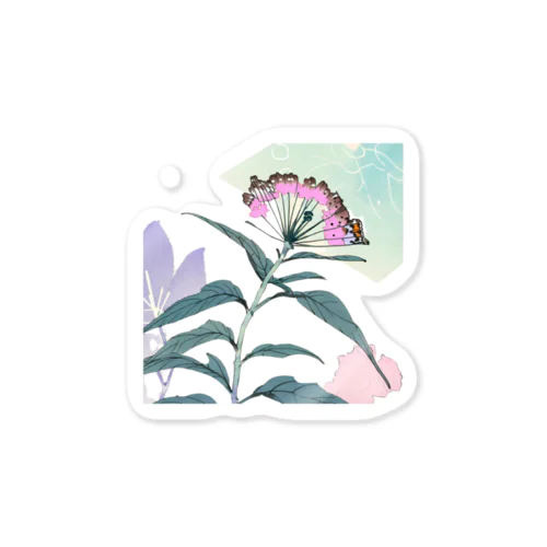 RetrowaveFlower-バイモ- Sticker