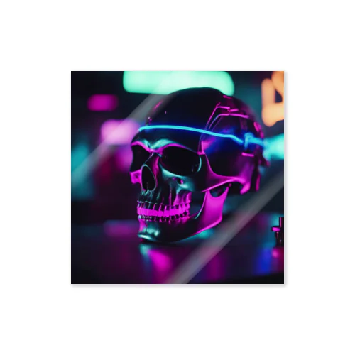 cyber skull Sticker