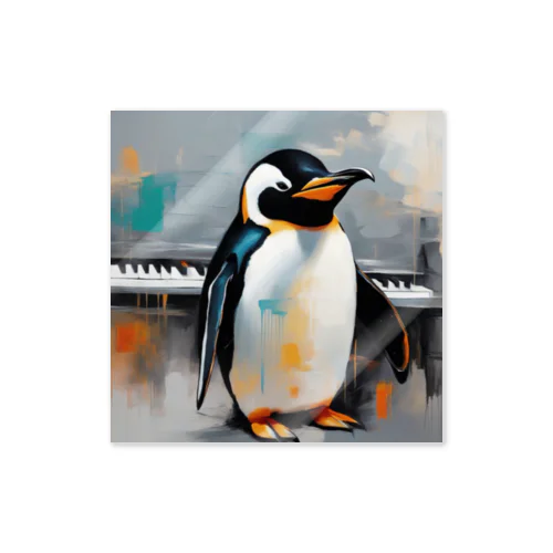 ピアノを演奏しているペンギン Sticker