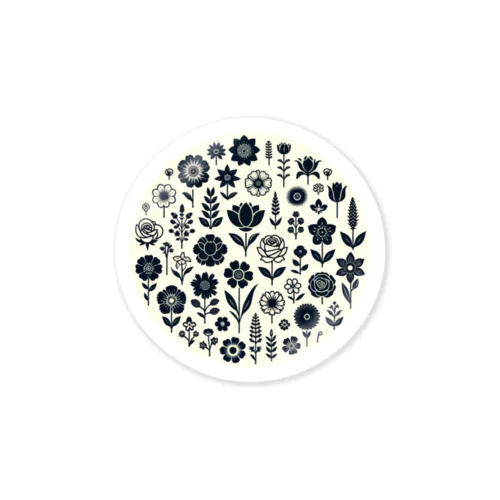 Flower circle Sticker