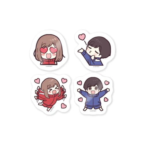 ジャージカップル「LOVEがあふれちゃう！」 Sticker