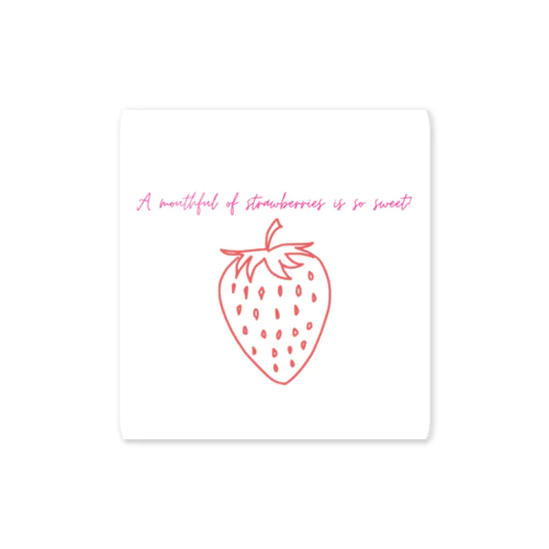 A mouthful of strawberries is so sweet! Sticker