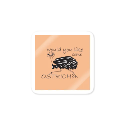 ostrich coffee1 Sticker