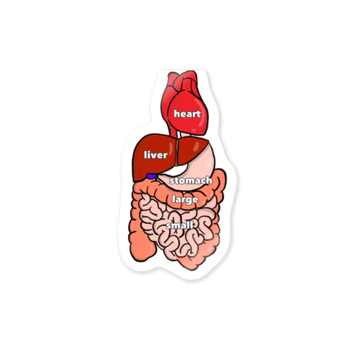 内臓系ロゴ ステッカー