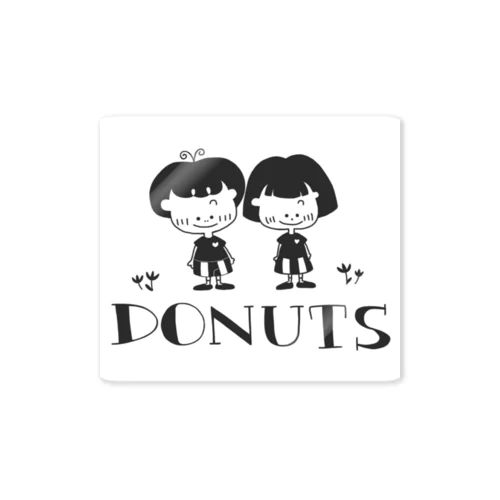 DONUTS村の２人 ステッカー