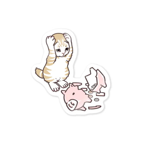 やっちまったニャーちゃん Sticker