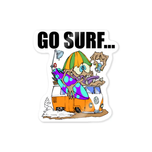 GO SURF Sticker