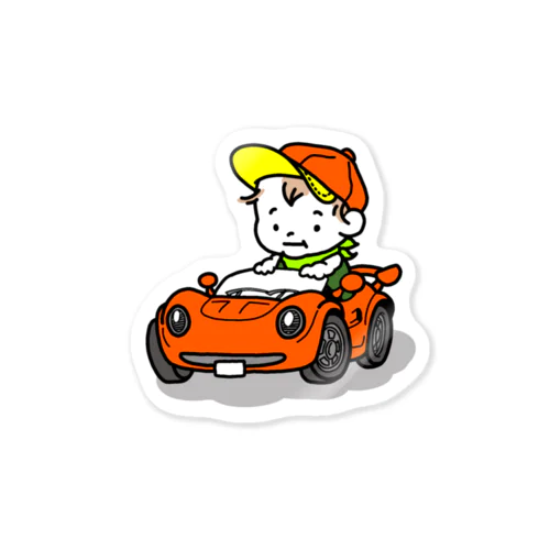 baby on board_ORANGE ステッカー