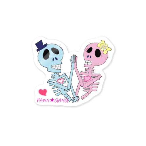 ドクロの二人 Sticker